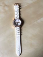 Uhr gold Strass Weiß Gummiband Armbanduhr Hessen - Usingen Vorschau