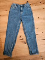 mittelblaue Mom Jeans, High Waist, Gr. 38 Baden-Württemberg - Mannheim Vorschau