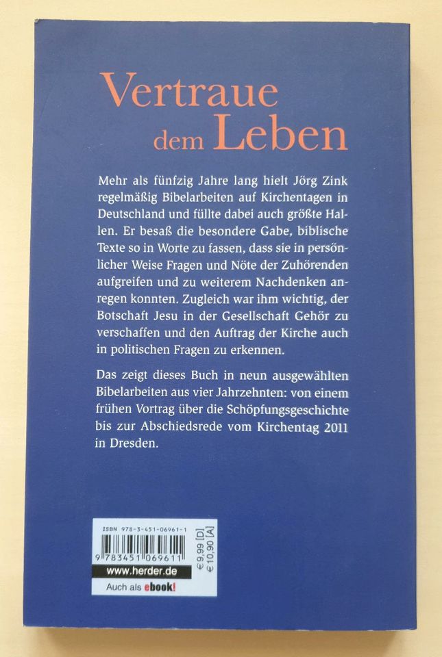 Buch "Mut zum Leben" | Jörg Zink | Herder in Jena