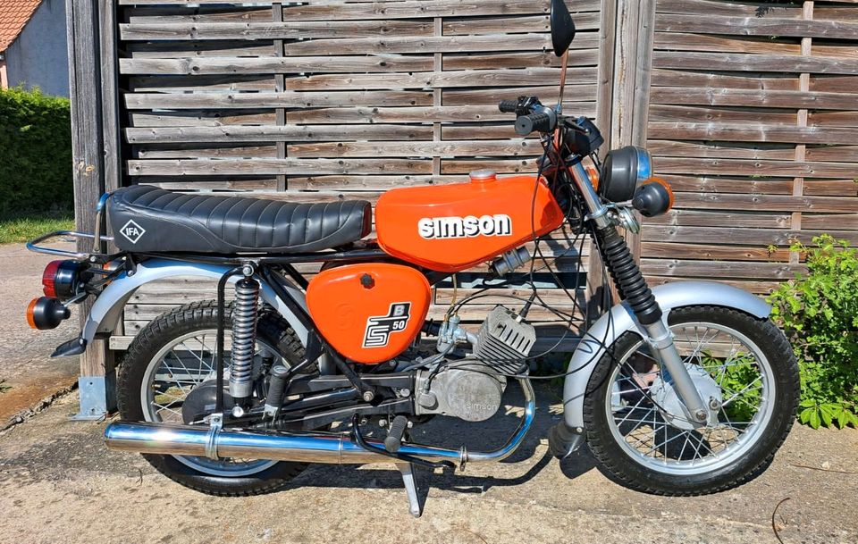 Simson S50 KBA Papiere Nr.: B469 Standort Fehrbellin in Fehrbellin