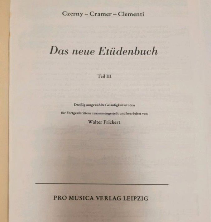 Das neue Etüden Buch Teil III, Pro Musica Leipzig 1952 in Dresden