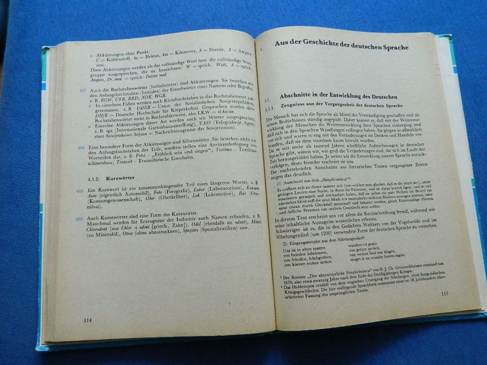 Kurze deutsche Grammatik  Autorenkollektiv  DDR 1983 in Leipzig