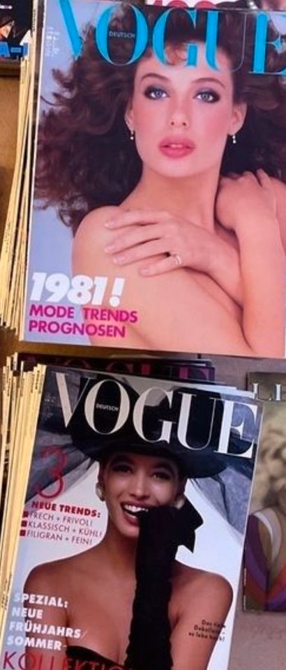 Vogue Zeitschrift Magazin Mode 80er 90er Jahre Sammlerstücke rar in Untermeitingen