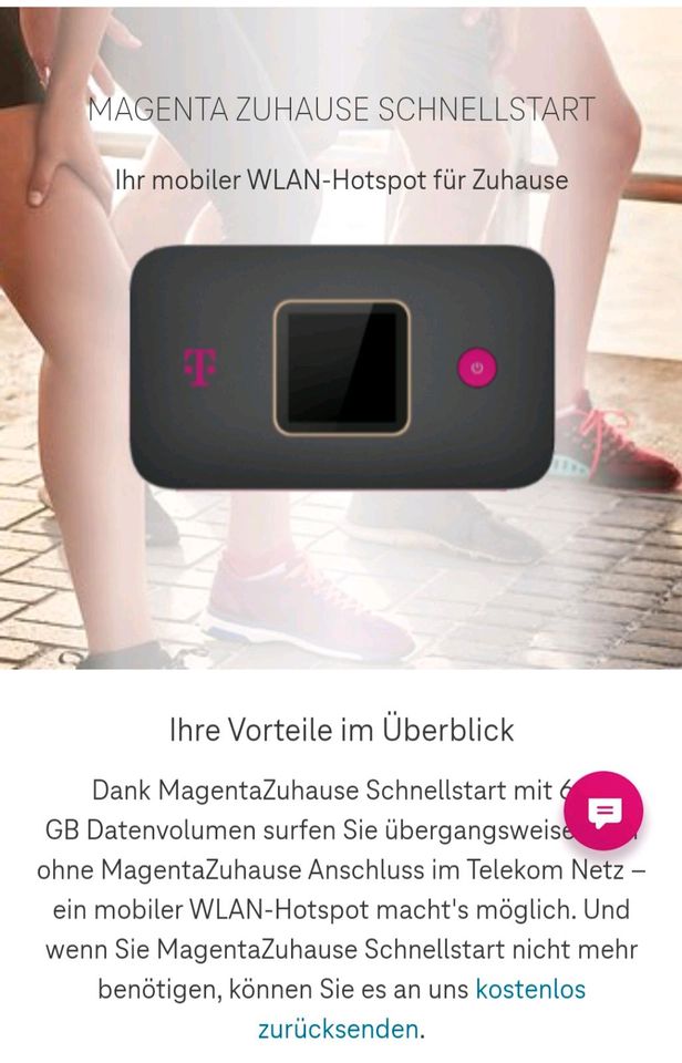 Magenta  WLAN Hotspot Router in Hannover