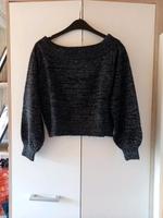 Strick Pullover Silber Schwarz Glitzer H&M XS cropped Hessen - Breuna Vorschau