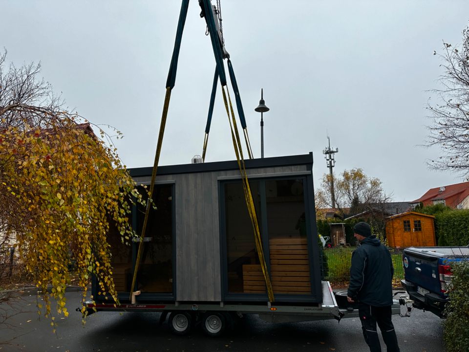 Garten Sauna Hütte Outdoor Saunahaus Horizont House 4m Ruhe Raum in Görlitz