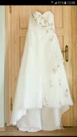 Brautkleid ivory mit Blumen Sachsen - Treuen Vorschau