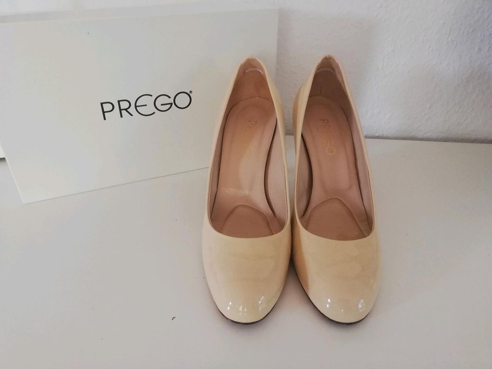 Pumps / High Heels von Prego Gr. 38 in creme 1x getragen in Aachen