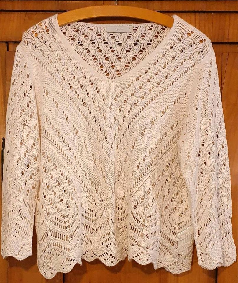 Top Pullover M L cropped Lagenlook ONLY gebrochenes Weiß in Krefeld