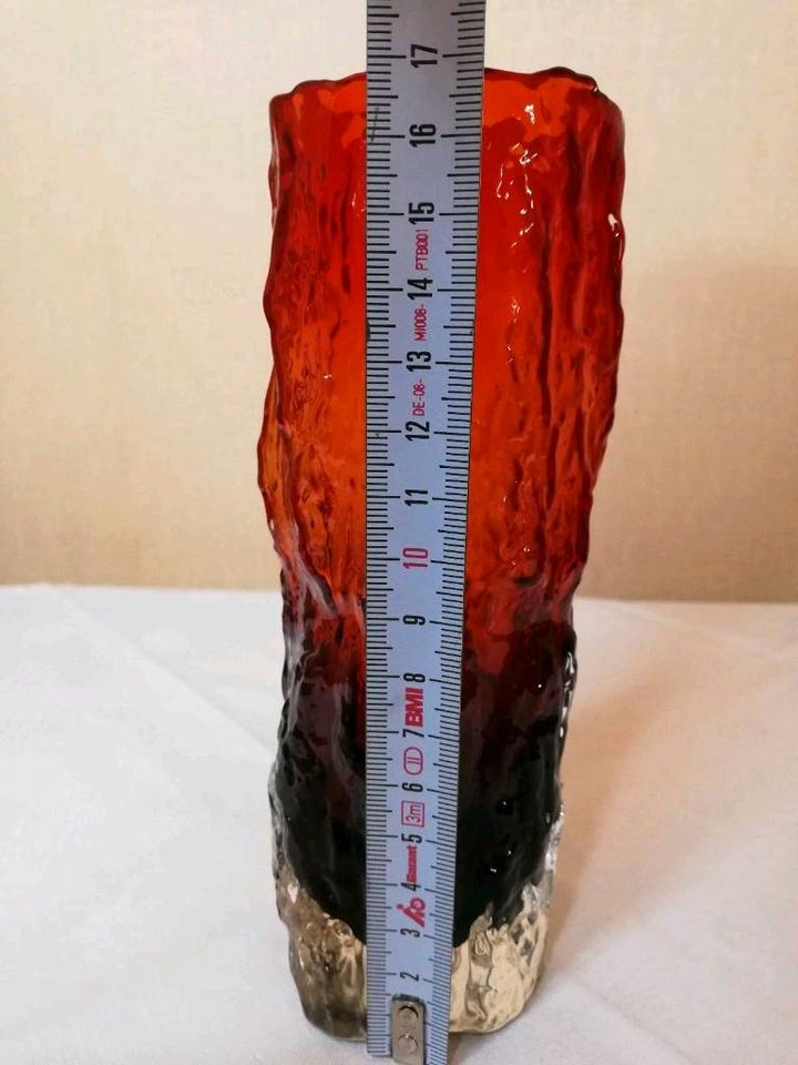 Vase Blumenvase Borkenglas Farbverlauf Ingrid Glas rot in Marl