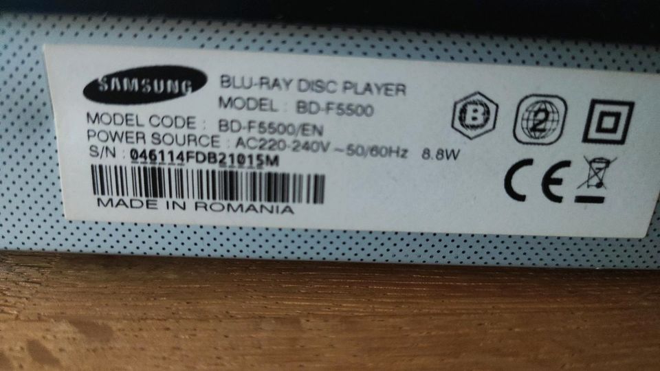Samsung Blu-ray Player BD F5500 ohne Fernbedienung in Steinbach