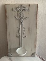 Shabby Chic Wandbild mit Ornamenten u. Kelle für Pflanze, Teelich Niedersachsen - Ganderkesee Vorschau