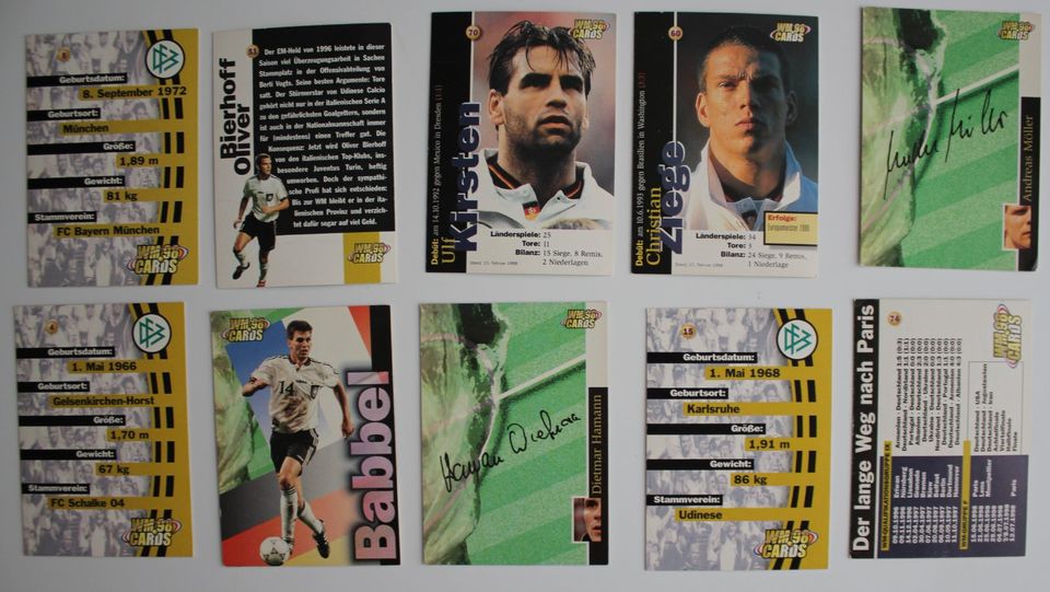 Fussball Karten + Sticker Panini: Bundesliga France WM 1998 2018 in Berlin
