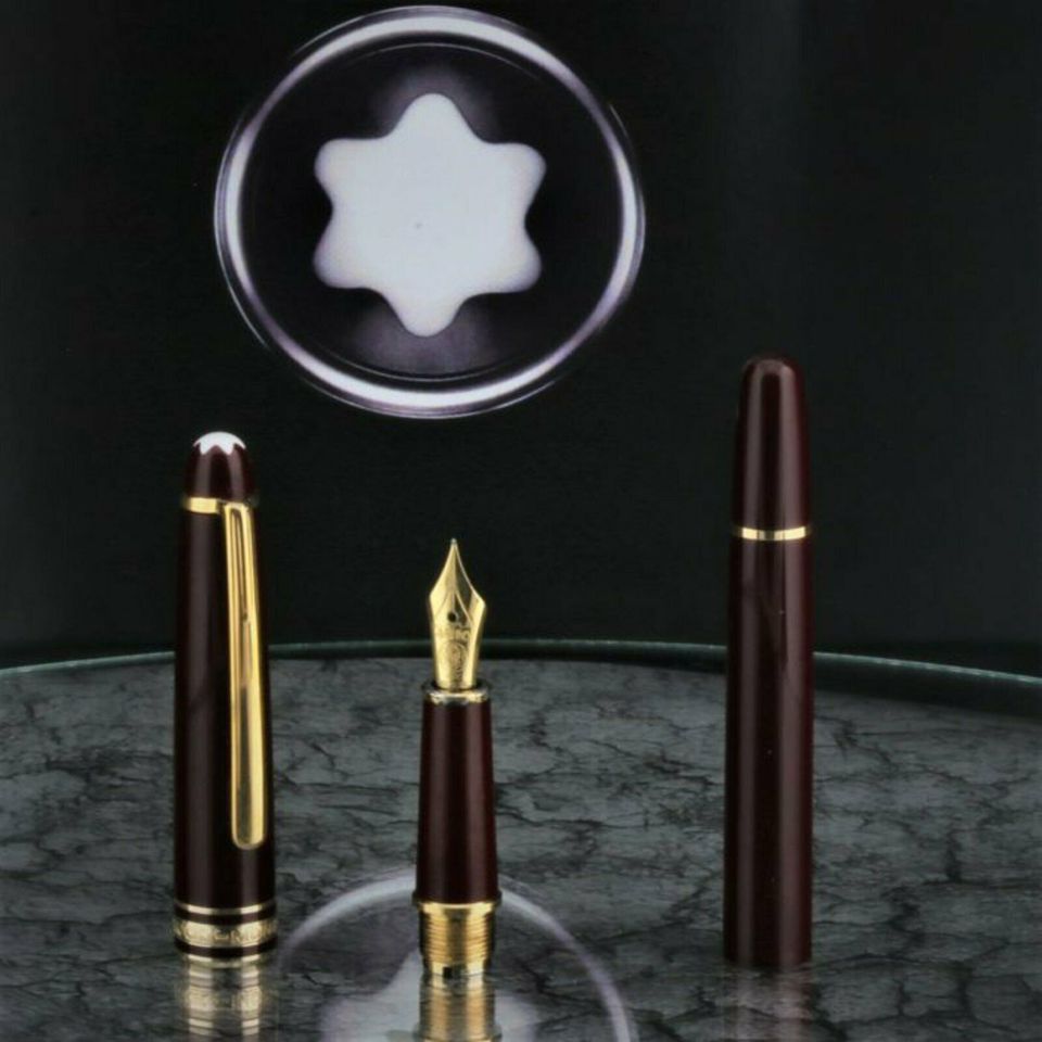 Montblanc Bordeaux 4810 Meisterstuck 144 Füller poliert Zertifikat Neuw. Füllfederhalter Geschenk Weihnachten Wunschgravur Sammler Top Versand Händler DHL Echt in Igel