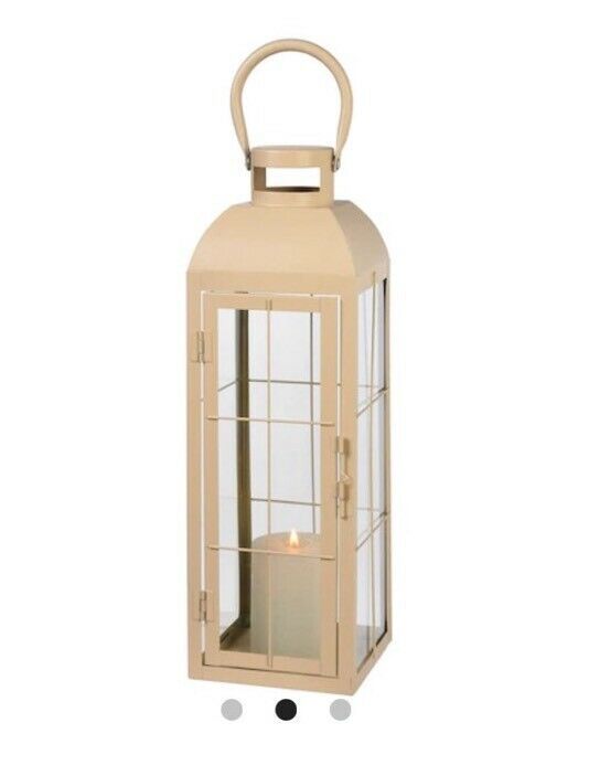 Depot Laterne Taupe Beige Metall Glas Deko Hygge Windlicht in Nordrhein