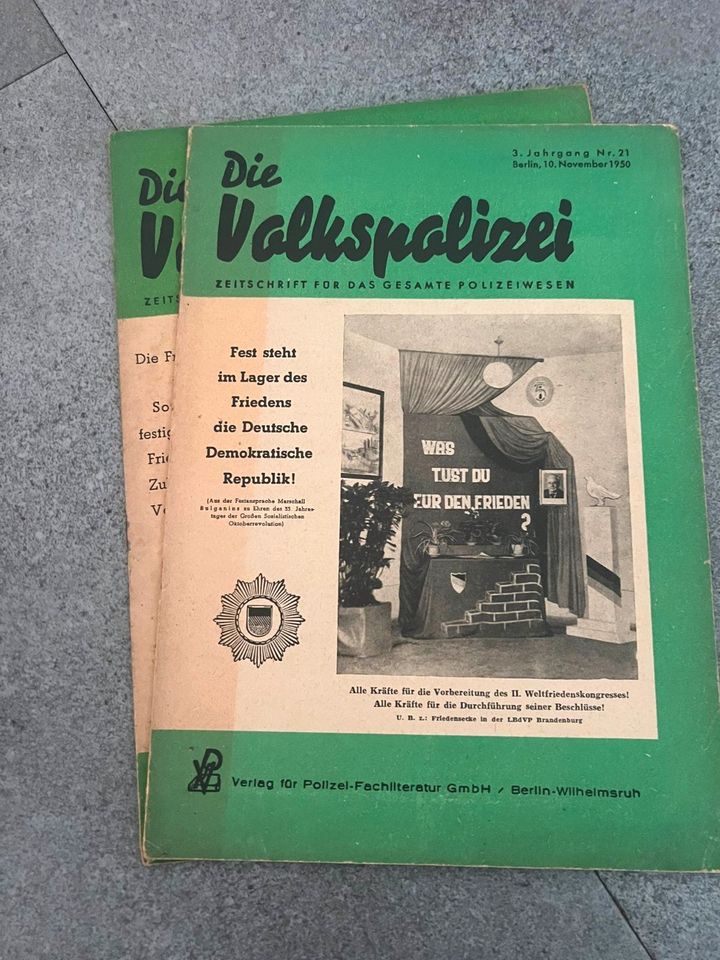 10 Zeitschrift die Volkspolizei 1950 1955 1957 in Pesterwitz