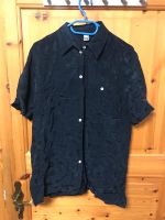 Dunkelblaue Bluse Hemd mit Muster Vintage Retro Baden-Württemberg - Schömberg Vorschau