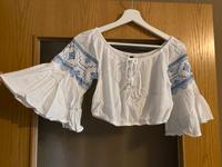 Crop Shirt mit Flügelärmeln Hessen - Nidda Vorschau