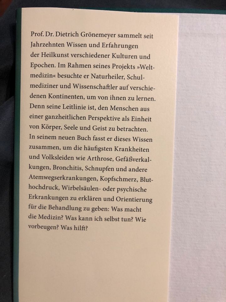 Naturmedizin und Schulmedizin Prof. Dr. Dietrich Grönemeyer in Puchheim