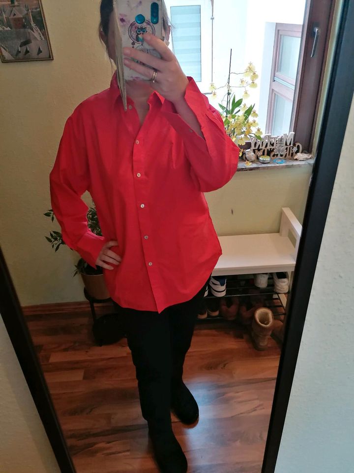 Massimo Dutti Oversize-Bluse M rot Baumwolle in Bremen