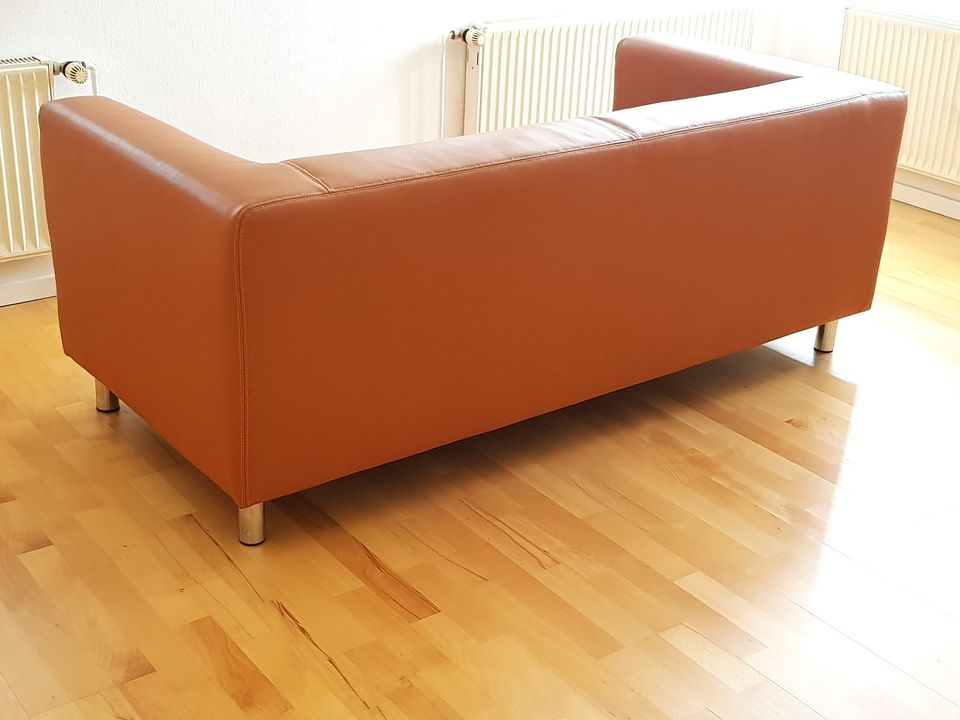 Sofa 3-Sitzer Kunstleder Couch Club Geschäft Wohnung Wohnzimmer in Guben