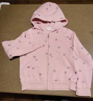 Sweetshirt Jacke Mädchen Größe 122/128 rosa mit Herzen Niedersachsen - Müden Vorschau