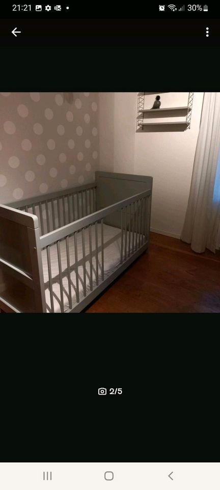 Bopita Babybett Kinderbett 70×140 grau Zwillinge in Westermoor