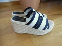 H&M Plateau-Sandalen Pantoletten mit 9 cm Hanfsohlen in Gr. 36-37 Bayern - Lindau Vorschau
