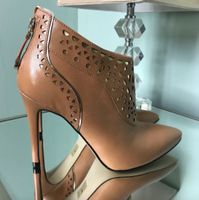 Guess Stiefeletten 36 Neu Beige Braun Gold Schuhe Heels Blogger Lübeck - Innenstadt Vorschau