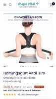 Neu! Haltungsgurt trainer Rückenstabilisation Vital Pro Hamburg-Mitte - Hamburg Wilhelmsburg Vorschau