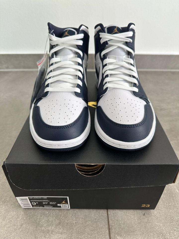 Jordan 1 Mid Obsidian EU 43 / US 9,5 554724-174 in Saarlouis