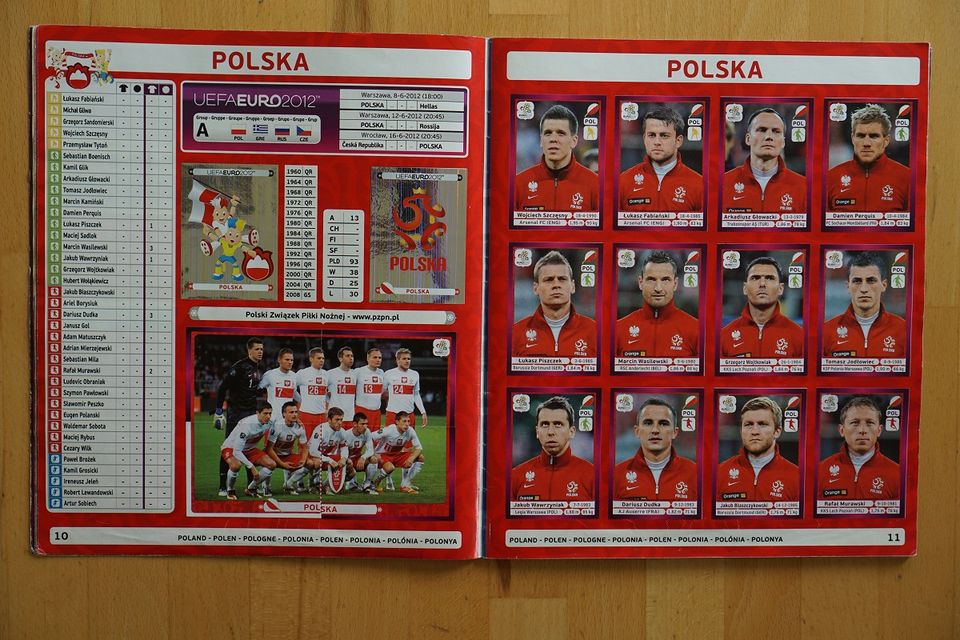 Panini EURO 2012 Poland-Ukraine Sticker Album vollständig in Nersingen