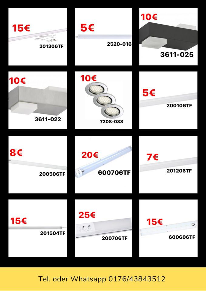 FABIS LAMPEN NEUE LED Deckenlampe Leuchte Wandlampe Pendellampe Wandleuchte Tischlampe Hängeleuchte Hängelampe Deckenleuchte Außenstrahler Lichterkette Deckenstrahler Spots Stehlampe Solar Lampe Smart in Bielefeld