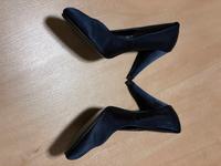 Dunkelblaue High Heels Pumps Satin Gr. 38 top Bayern - Himmelkron Vorschau