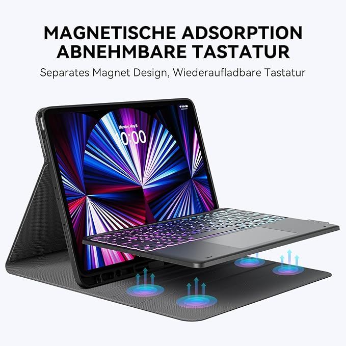 iPad Pro 12.9" (2022) mit Apple Pencil 2.Gen und Hülle+Tastatur in Baar-Ebenhausen