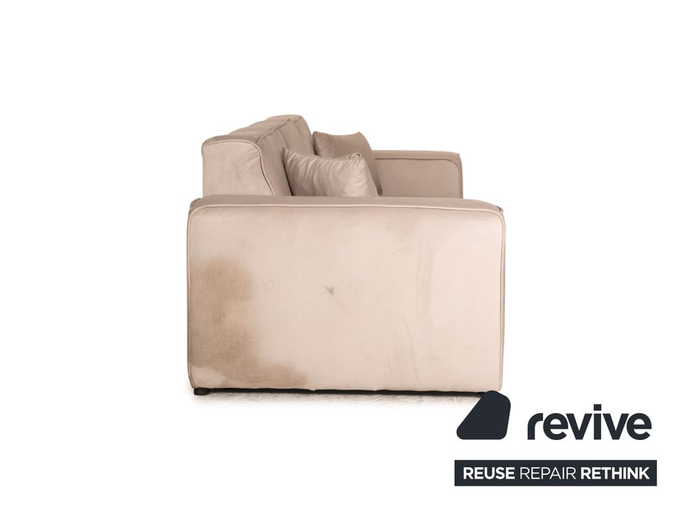 IconX STUDIOS Beluga Samt Stoff Viersitzer Sofa Couch Beige in Köln