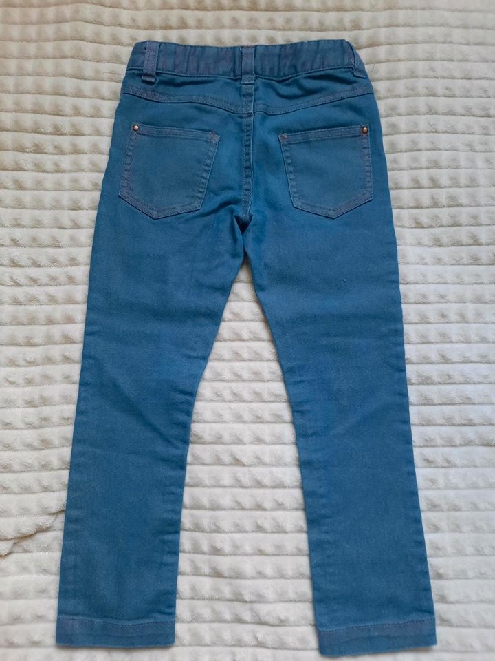 ❤️ Jeggings Leggings Jeans blau rosa glitzer 104 in Magdeburg