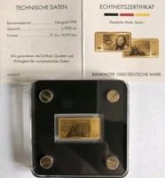 999-er Goldbarren 1.000 DM-Schein Hessen - Münster Vorschau