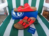 Birkenstock Arizona rot Lack EU 38 NEU Hessen - Wölfersheim Vorschau