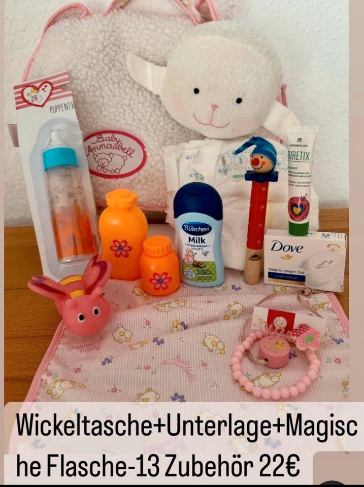 Baby Annabell Wickeltisch-Kommode-Stuhl-Neugeborenenstation-Tasch in Zeesen