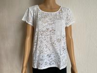Weißes T-Shirt aus Spitze von edc Gr. L Hessen - Gießen Vorschau