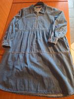 Kleid mit Stufen 44/46 Ulla Popken Jeans  blau Niedersachsen - Großefehn Vorschau