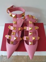 Valentino Rockstud Sandale/Pumps flach rosa/gold Gr. 40 Baden-Württemberg - Lörrach Vorschau