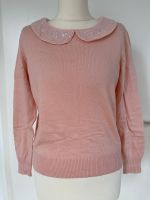 H&M Strick Pullover Rosa / Rosé mit Pailletten Kragen München - Hadern Vorschau