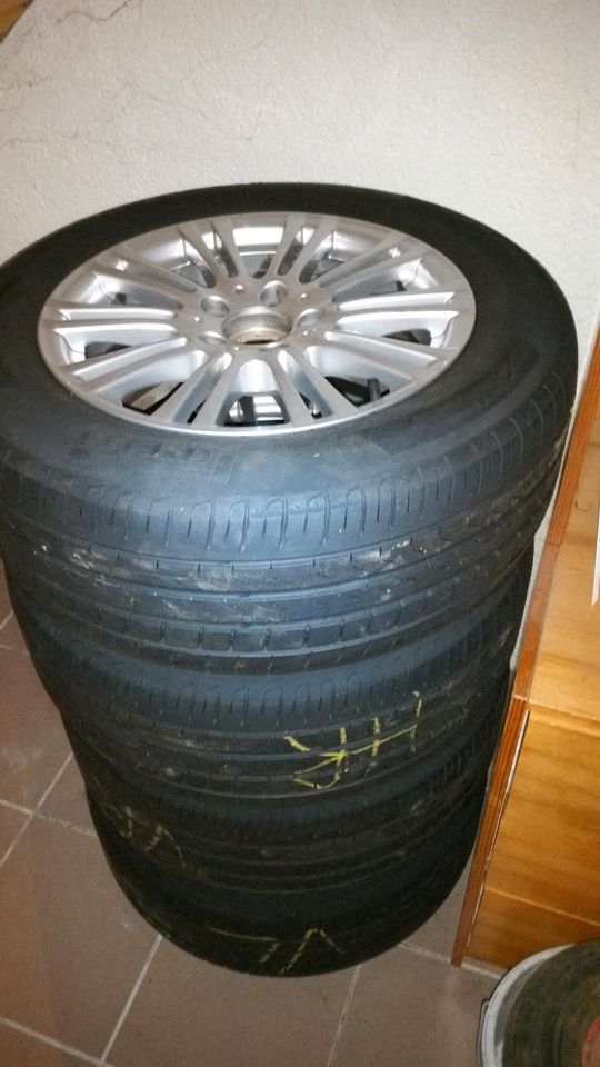4 Sommer-Reifen auf Mercedes Alu-Felgen 225/55 R16 in Germersheim