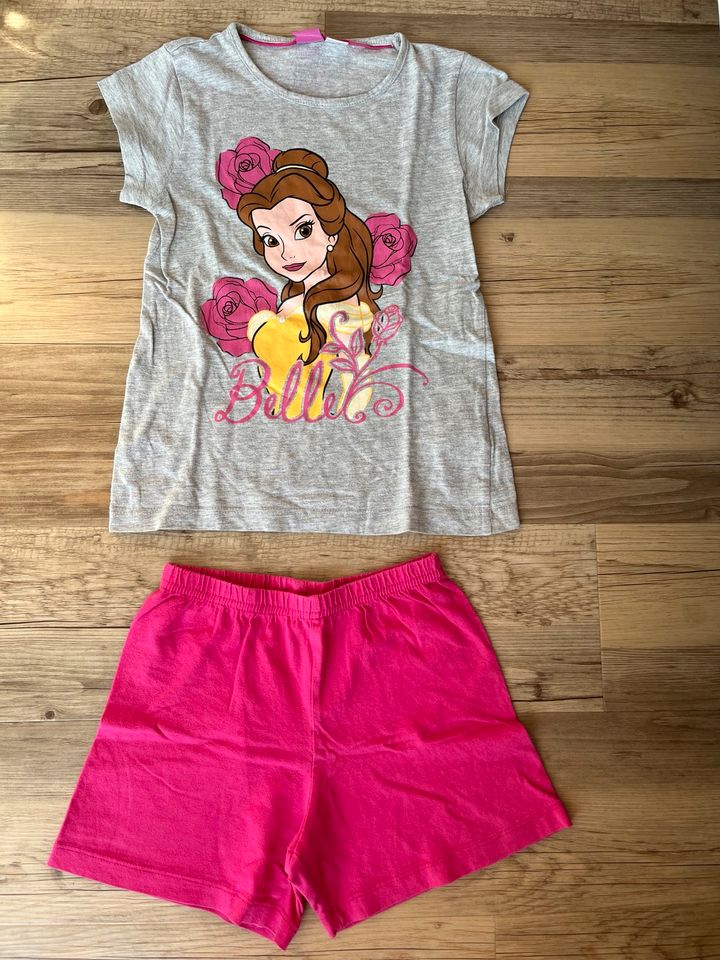 Disney Prinzessin Pyjama kurz T-Shirt&Shorts 98/104 pink nur 3€ in Germering