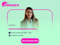 Leiter:in (w/m/d) Stabsstelle Frankfurt am Main - Dornbusch Vorschau