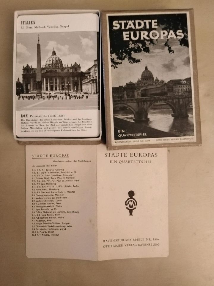 Städte Europas Quartettspiel Nr. 5594 von Ravensburger ca. 1950 in Köln