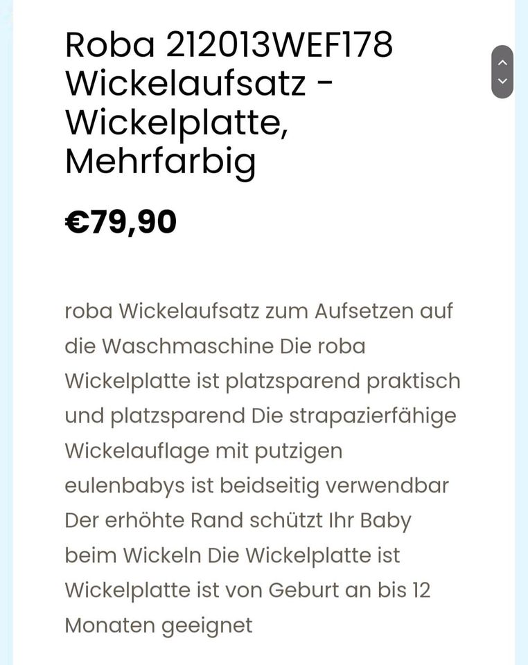 Roba Wickelplatte für Waschmaschine in Niedersachsen - Emden | eBay  Kleinanzeigen ist jetzt Kleinanzeigen