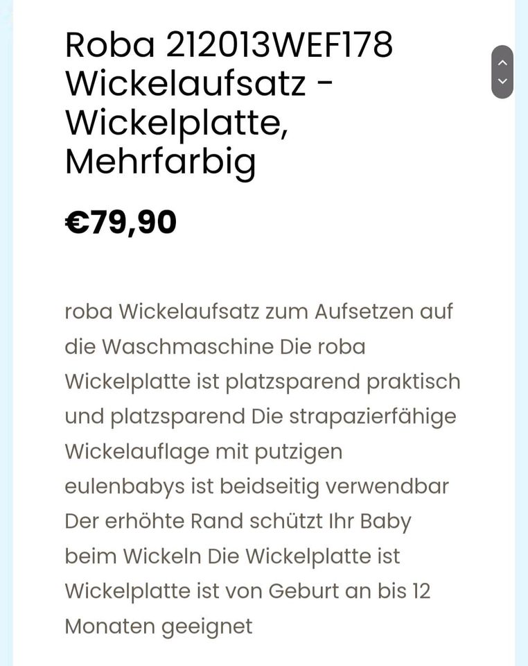 Niedersachsen für ist Kleinanzeigen | Emden jetzt Wickelplatte Roba in Waschmaschine eBay Kleinanzeigen -